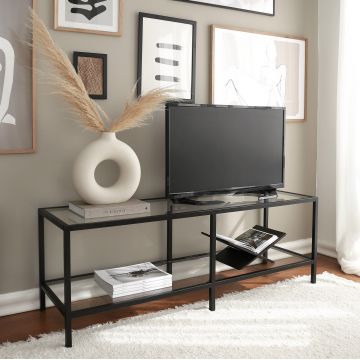 Comoda TV Basic TV500 - Black, Negru mat, 40x45x130 cm
