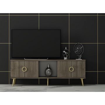 Comoda TV Cey - Walnut, Nuc, 45x30x120 cm