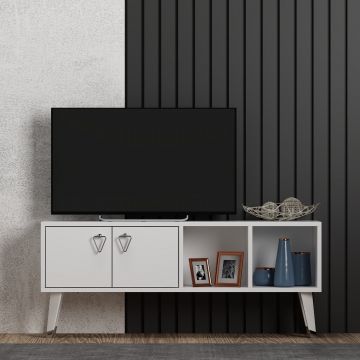 Comoda TV Crava - White, Alb, 50x30x120 cm