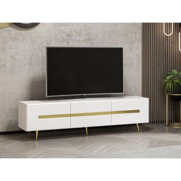 Comoda TV Jose - White, Alb, 180x50x42 cm