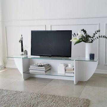 Comoda TV Lily - White, Alb, 35x40x158 cm