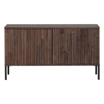 Comodă TV maro cu aspect de lemn de frasin 100x56 cm Gravure – WOOOD