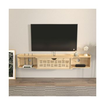 Comoda TV Pare, 140x25x25 cm - Stejar Natur