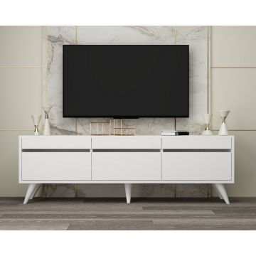 Comoda TV River - White, Alb, 48x30x150 cm