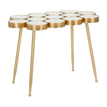 Consola, Buttle, Mauro Ferretti, 100 x 55 x 70 cm, fier/MDF/oglinda, auriu
