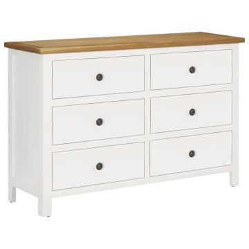 Dulap cu sertare 105 x 335 x 73 cm lemn masiv stejar