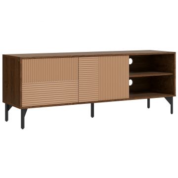 HOMCOM Suport TV Modern cu Rafturi Deschise, pentru Televizoare până la 65