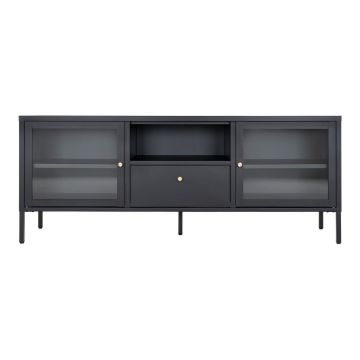 Comodă TV neagră din metal 150x60x35 cm Dalby – House Nordic