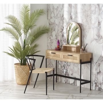 Masuta Toaleta KARACHI, 104x35x136 cm, Natur/Negru