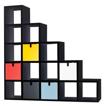 Biblioteca Kartell Polvara design Giulio Polvara 196x196x35.5cm negru