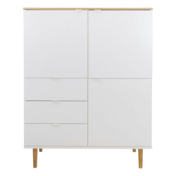 Comodă albă 109x137 cm Skagen – Tenzo