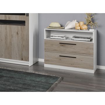 Comoda Alba cu sertare San Remo C02
