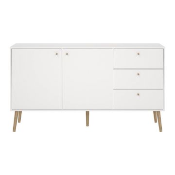 Comodă albă joasă 149x82 cm Bodo – Tvilum