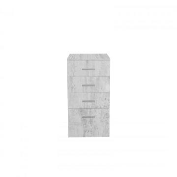 Comoda ALMA, 4 sertare, pin antichizat, 50x40x103 cm
