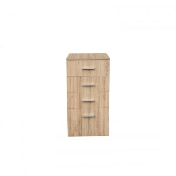Comoda ALMA, 4 sertare, sonoma deschis, 50x40x103 cm