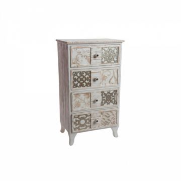 Comoda cu 4 sertare, DKD Home Decor, 51.4 x 34.2 x 90.6 cm, lemn, multicolor