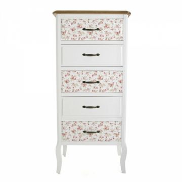 Comoda cu 5 sertare, Maggie, 35 x 104.5 x 48 cm, mdf/lemn de pin, multicolor
