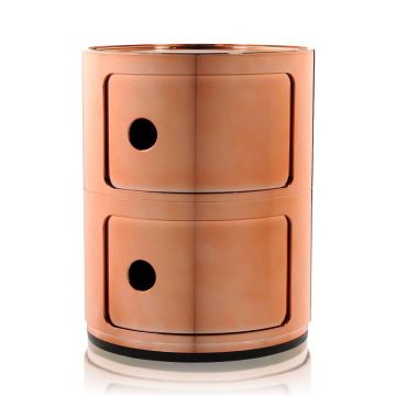 Comoda modulara Kartell Componibile 2 design Anna Castelli Ferrieri cupru metalizat