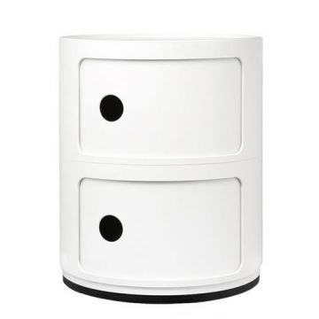 Comoda modulara Kartell Componibili 2 design Anna Castelli Ferrieri alb