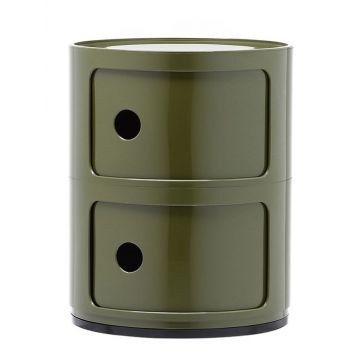 Comoda modulara Kartell Componibili 2 design Anna Castelli Ferrieri verde