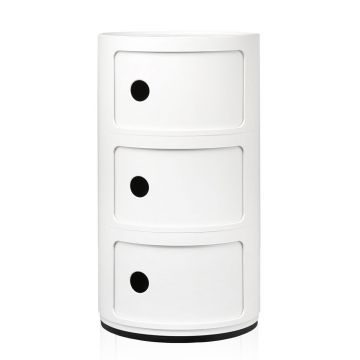 Comoda modulara Kartell Componibili 3 design Anna Castelli Ferrieri alb
