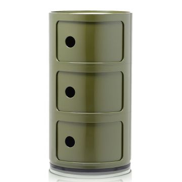 Comoda modulara Kartell Componibili 3 design Anna Castelli Ferrieri verde