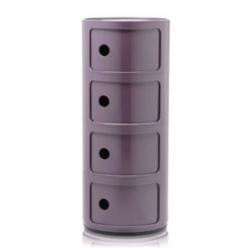 Comoda modulara Kartell Componibili 4 design Anna Castelli Ferrieri violet