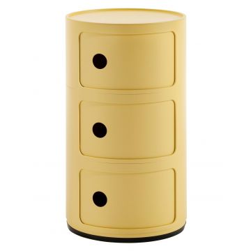 Comoda modulara Kartell Componibili Bio 3 design Anna Castelli Ferrieri galben
