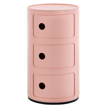 Comoda modulara Kartell Componibili Bio 3 design Anna Castelli Ferrieri roz