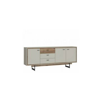 COMODA RIVERO RIVK04 3D3S RIVK04, 200.5X40X83.1 CM, GRI/STEJAR