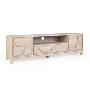Comoda TV Archita, Bizzotto, 160 x 40 x 48 cm, lemn de mango/MDF
