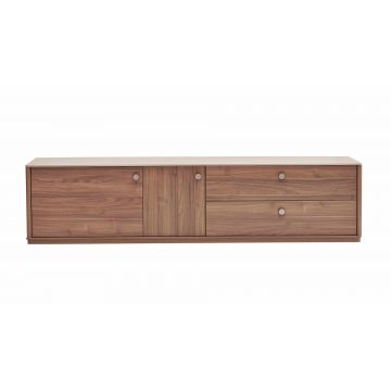 Comoda TV din pal, cu 2 sertare si 2 usi, Costa Natur, l180,2xA48,7xH42,5 cm