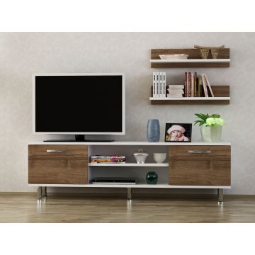 COMODA TV Milandra, Alb, 150x43x29,5 cm