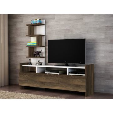 COMODA TV Minerva, Alb, 123,6x120x33 cm