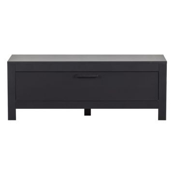Comodă TV neagră din lemn de pin 120x45 cm Bonk – Basiclabel
