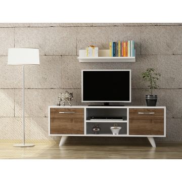 COMODA TV Night, Alb, 120x41x25 cm