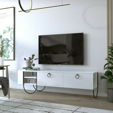 Comoda TV Norfolk, 150x36x44 CM - Alb