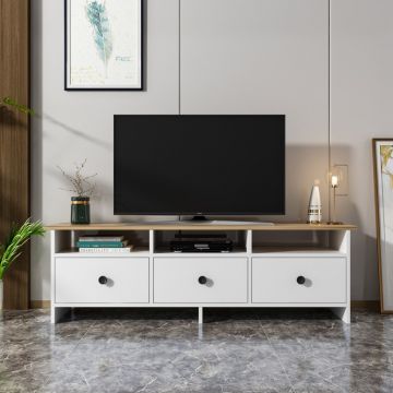 Comodă TV Oslo, Alb- Safir