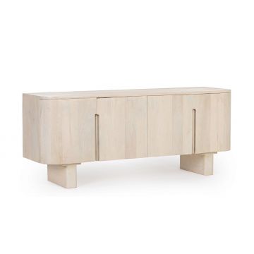 Comoda TV Serapis, Bizzotto, 140 x 40 x 58 cm, lemn de mango/MDF