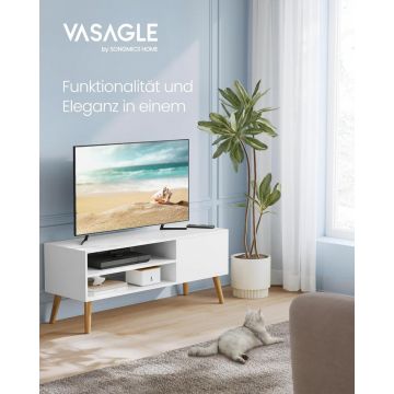 Comoda TV, Vasagle, Alb, 120x40x49 cm Comoda TV, Vasagle, Alb, 120x40x49 cm