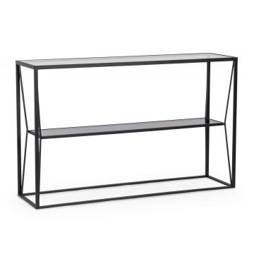 Consola Hydra, Bizzotto, 120 x 32 x 75 cm, otel/sticla temperata