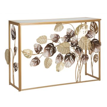 Consola Leavy, Mauro Ferretti,  108 x 36.8 x 80 cm, fier/MDF/sticla, multicolor