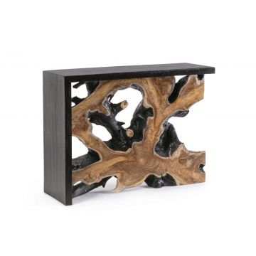 Consola Sherwood, Bizzotto, 100 x 35 x 76 cm, lemn de tec/lemn de suar