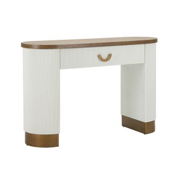 Consola Tolosa, Mauro Ferretti, 121x40x78 cm, MDF/lemn de frasin/fier, multicolor