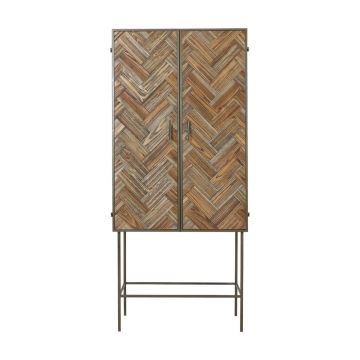 Dulap gri-natural 82x180 cm Fishbone – Light & Living