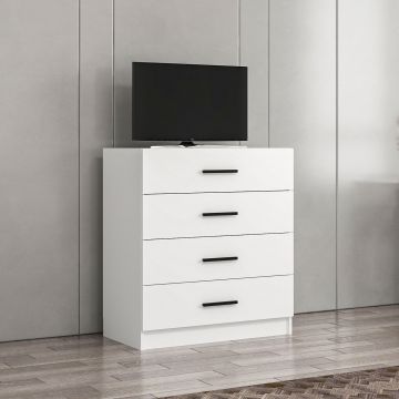 Comoda Acero, Alb, 90x100x47 cm
