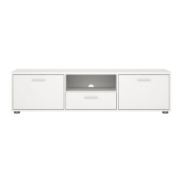 Comodă TV albă 147x38 cm Media – Tvilum