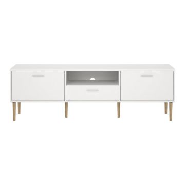 Comodă TV albă 177x57 cm Media – Tvilum