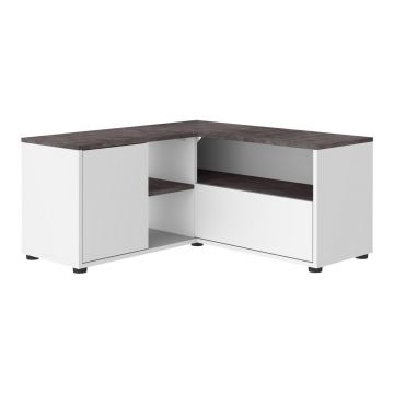 Comodă TV alb-gri cu aspect de beton 90x45 cm Angle – TemaHome