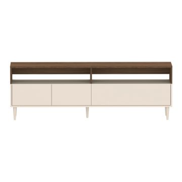 Comodă TV crem-natural cu aspect de lemn de nuc 180x61 cm Horizon – TemaHome